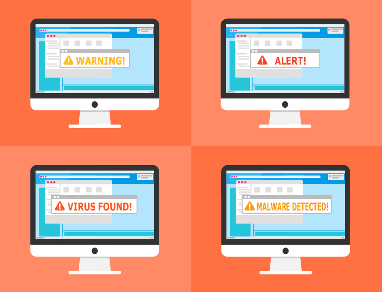 Free warning alert detected vector